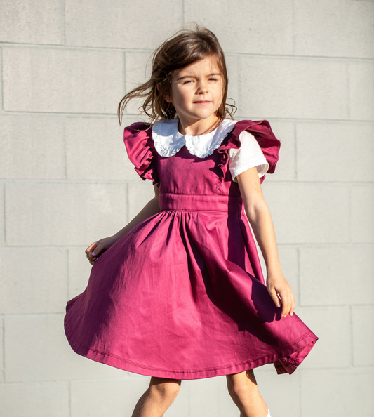 Magnolia Holiday Dress in Okra Dark Burgundy | A Winter's Tale | MTO