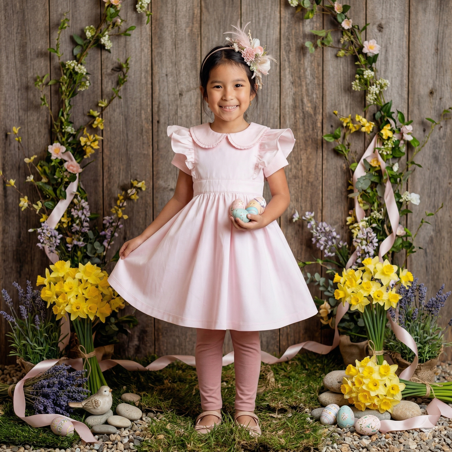 Magnolia Dress in Light Ballet Pink | RTS