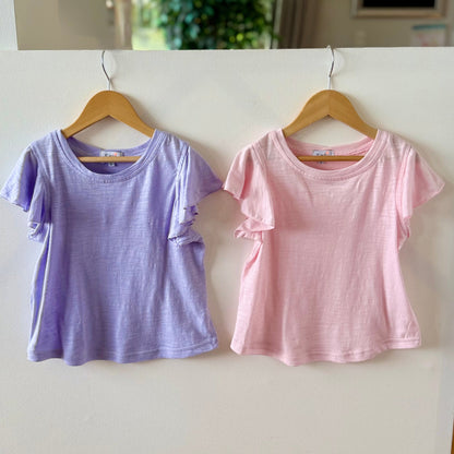 Organic Cotton/Bamboo Featherweight Flutter T-Shirt in Lavender | Endless Summer