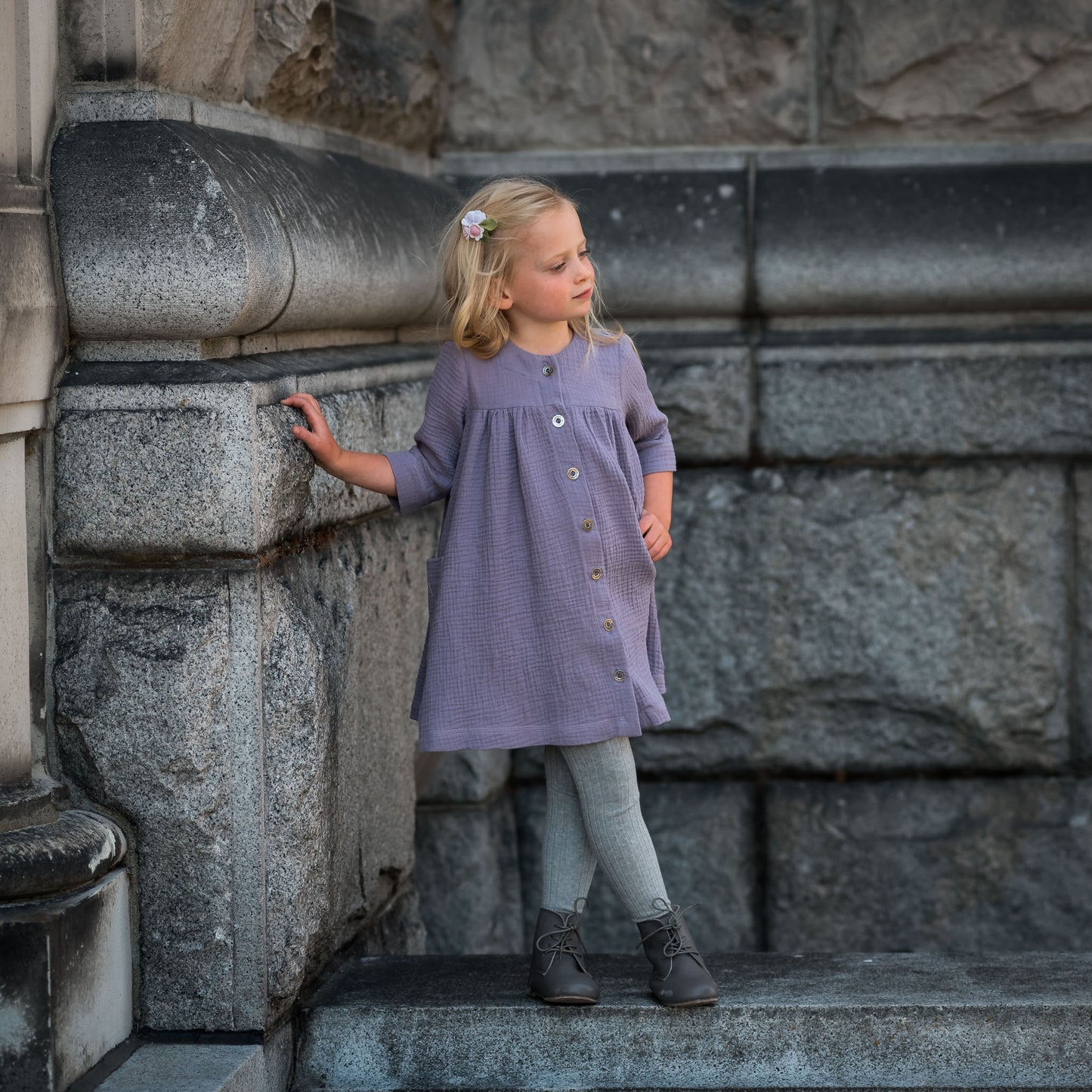 Paige Dress in Pink, Beige or Mauve | Echoes of Autumn | MTO