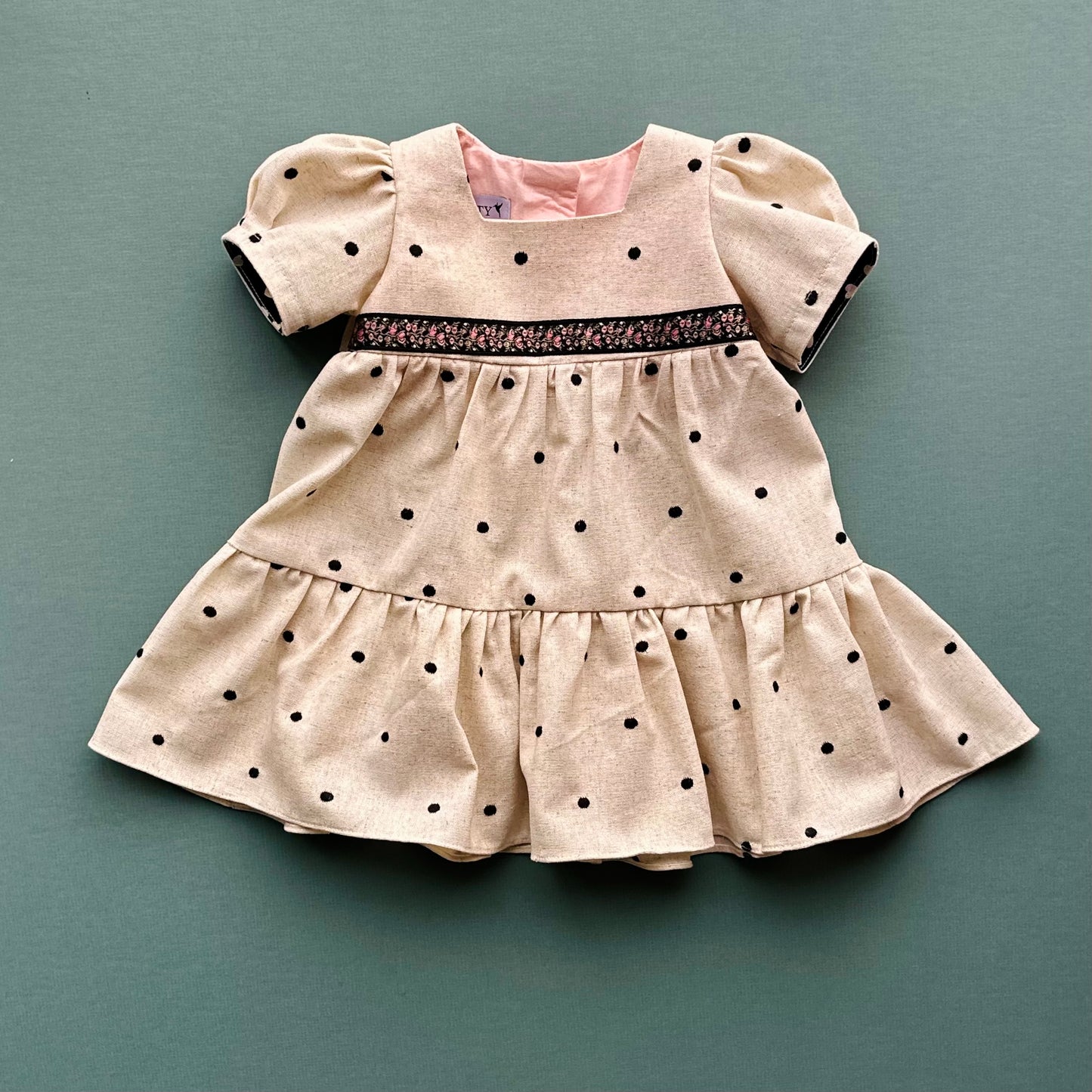 Baby Vintage Inspired Dot Dress Handmade in BC, Canada