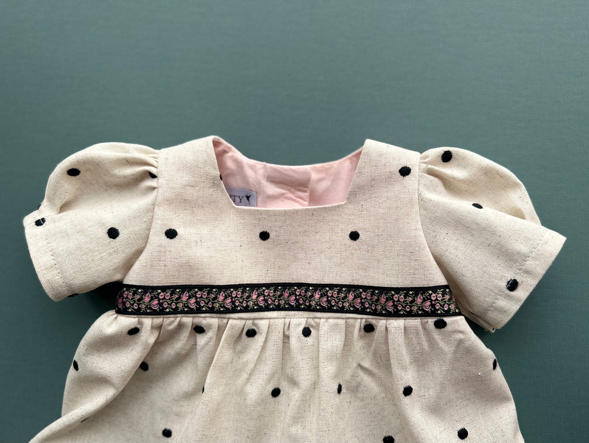 Baby Vintage Inspired Dot Dress Handmade in BC, Canada