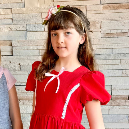 Poppy Dress in Lively Red | RTS