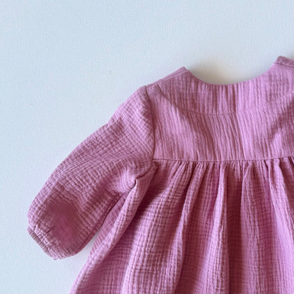 Paige Dress in Pink, Beige or Mauve | Echoes of Autumn | MTO