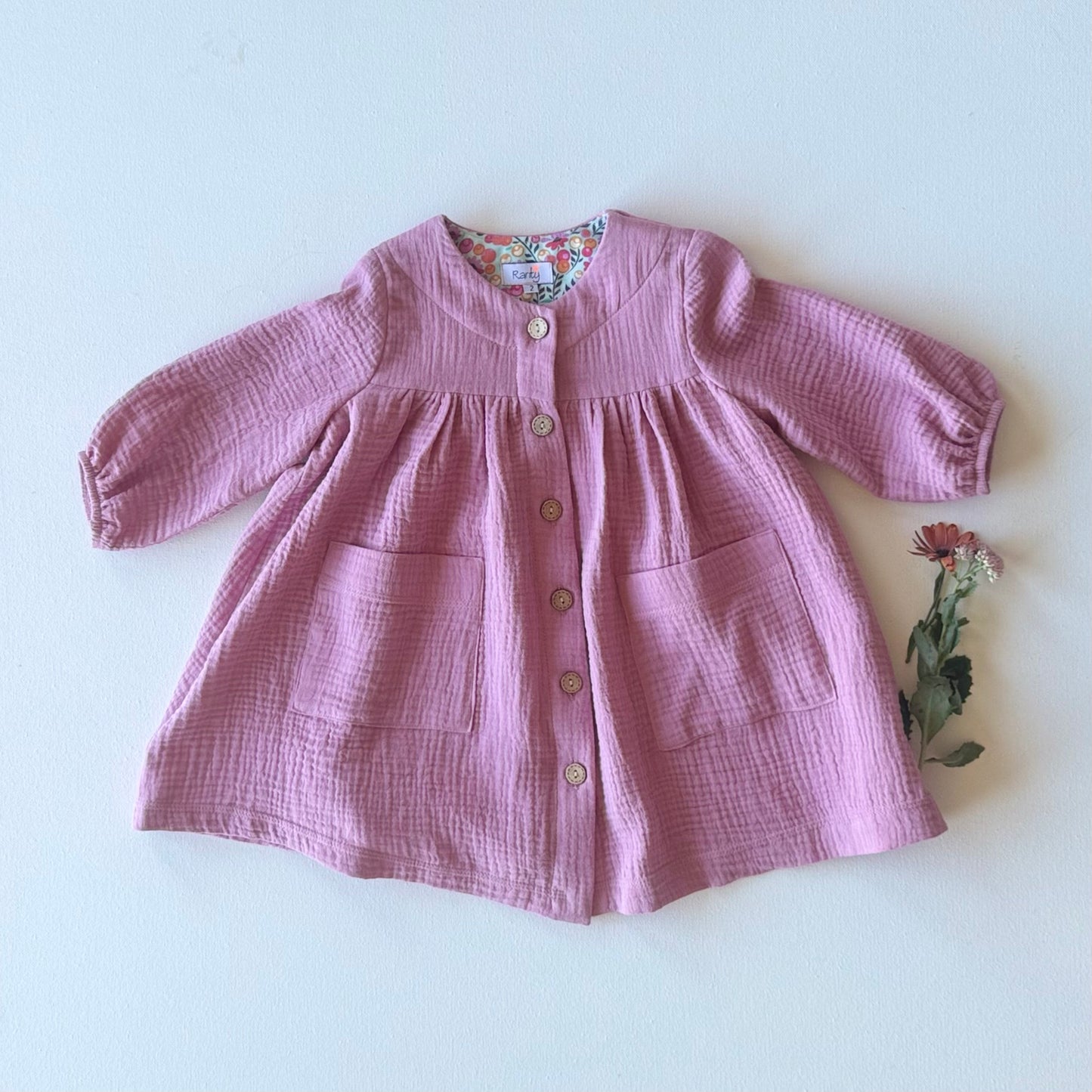 Paige Dress in Pink, Beige or Mauve | Echoes of Autumn | MTO