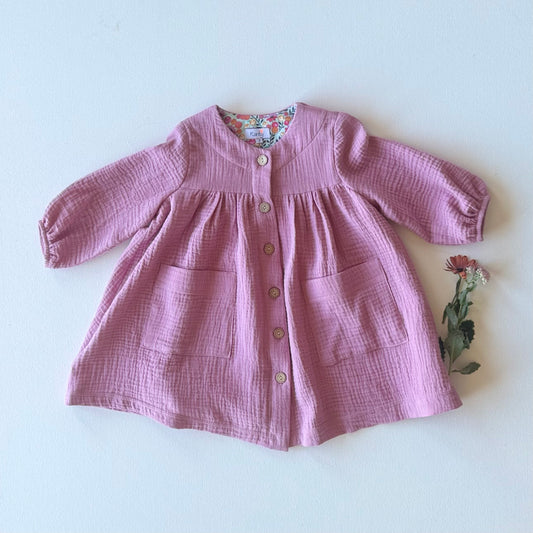 Paige Dress in Pink, Beige or Mauve | Echoes of Autumn | MTO