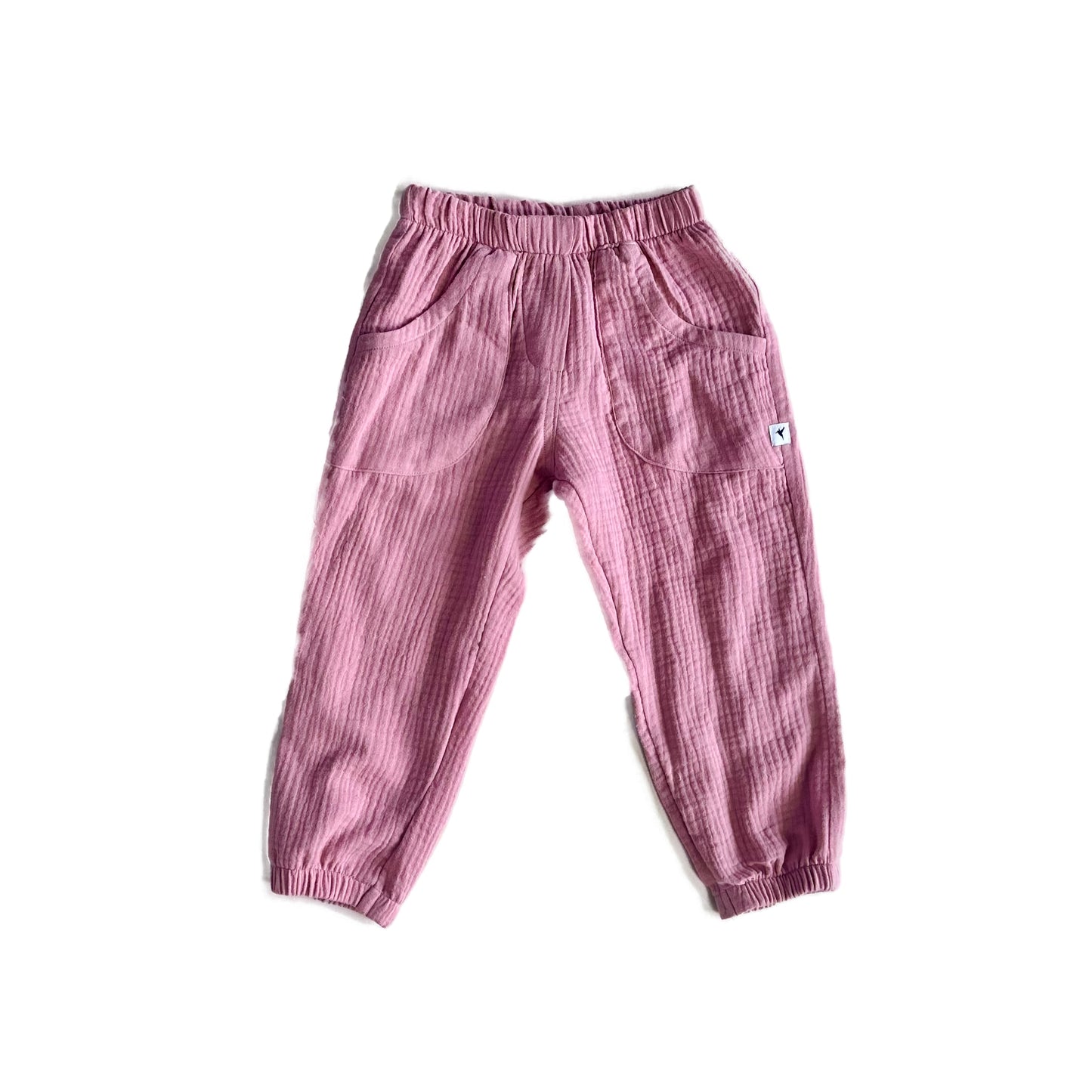 Janes Trousers, Cotton Double Rose Gauze, Spring Bloom