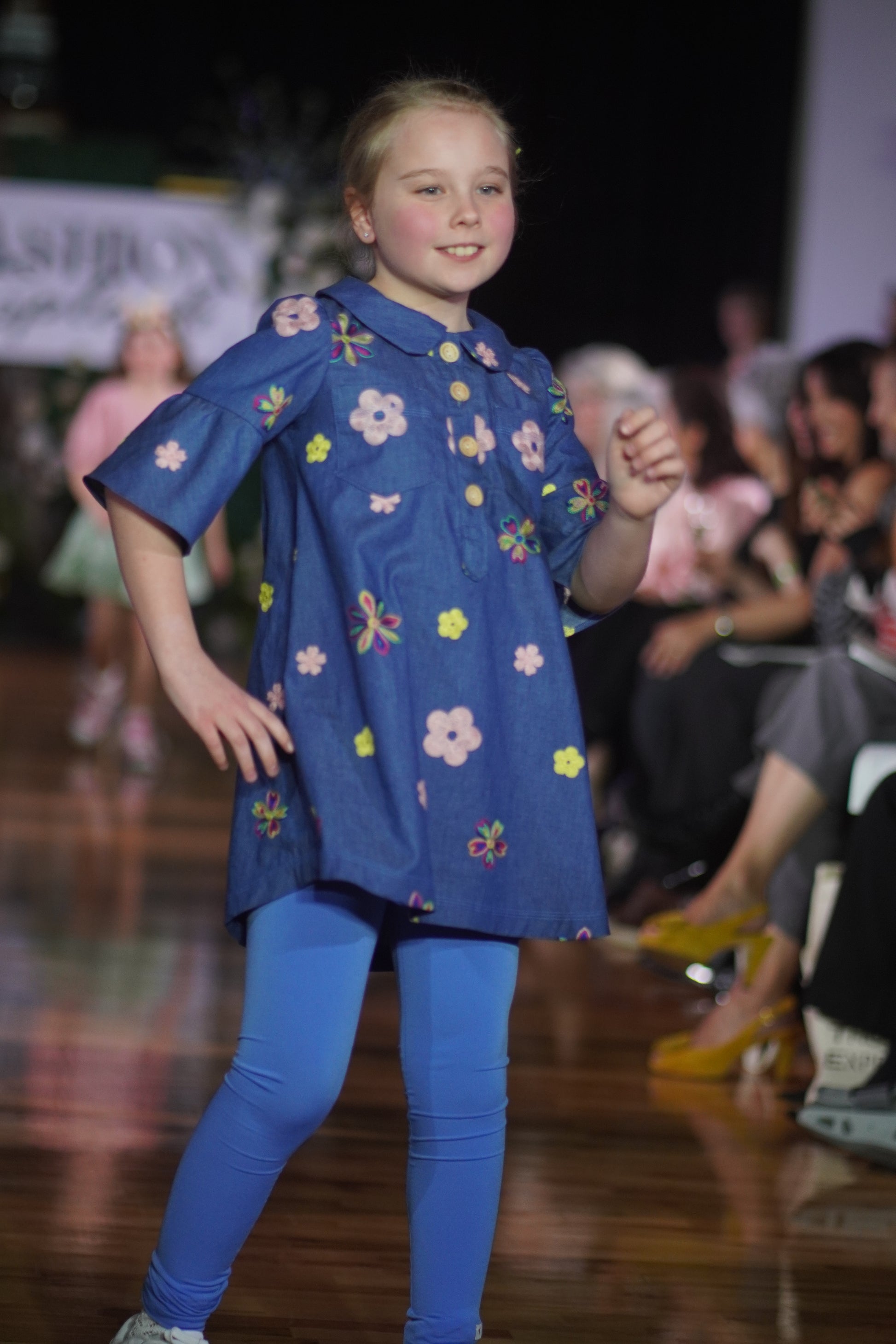 Embroidered Denim Dress, Soft Denim Dress, Kid's Dress Handmade in Victoria, BC, Canada