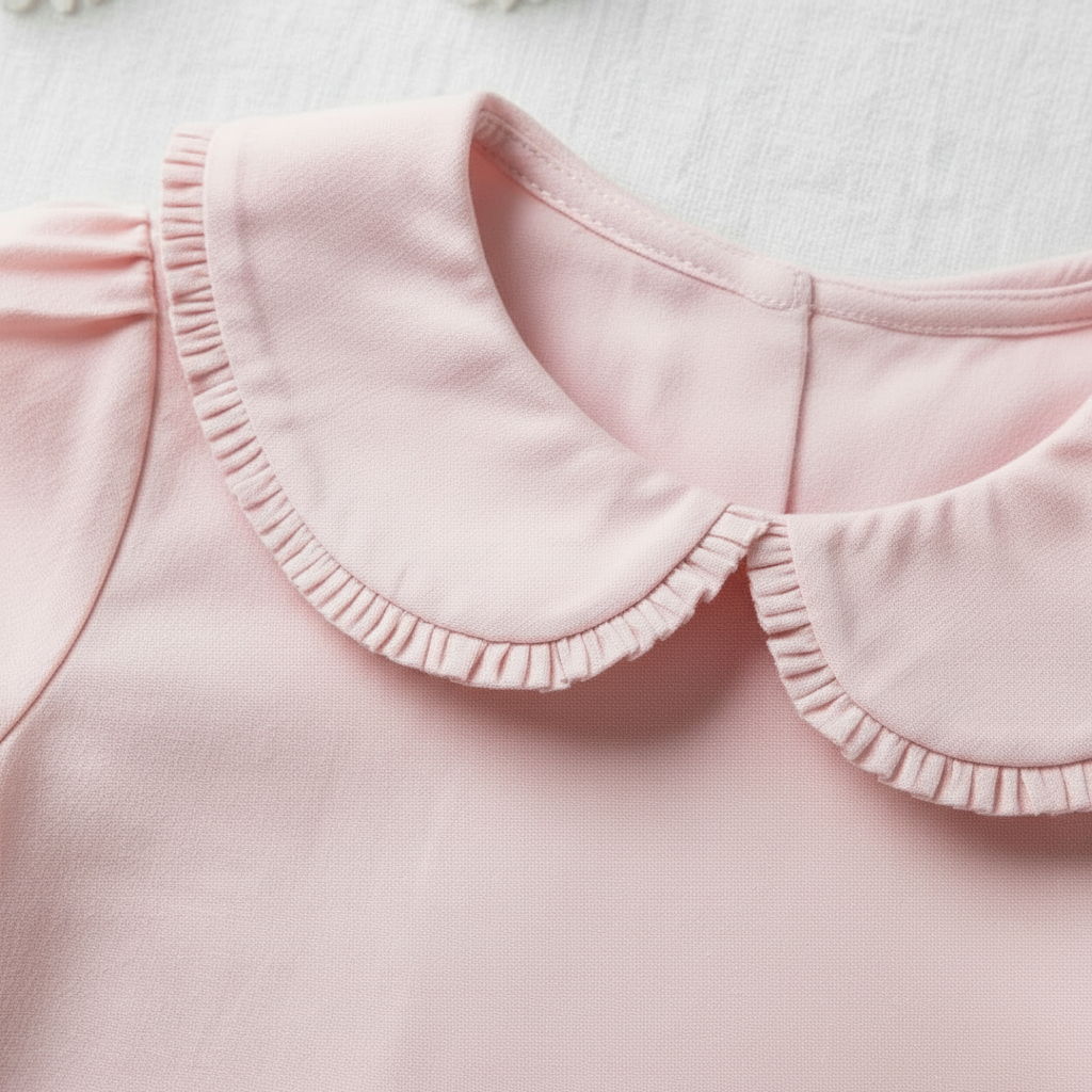 Ballet Pink Blouse - Collar Detail No Label