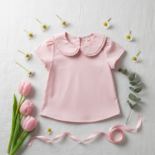 Ballet Pink Blouse - Spring Flatlay