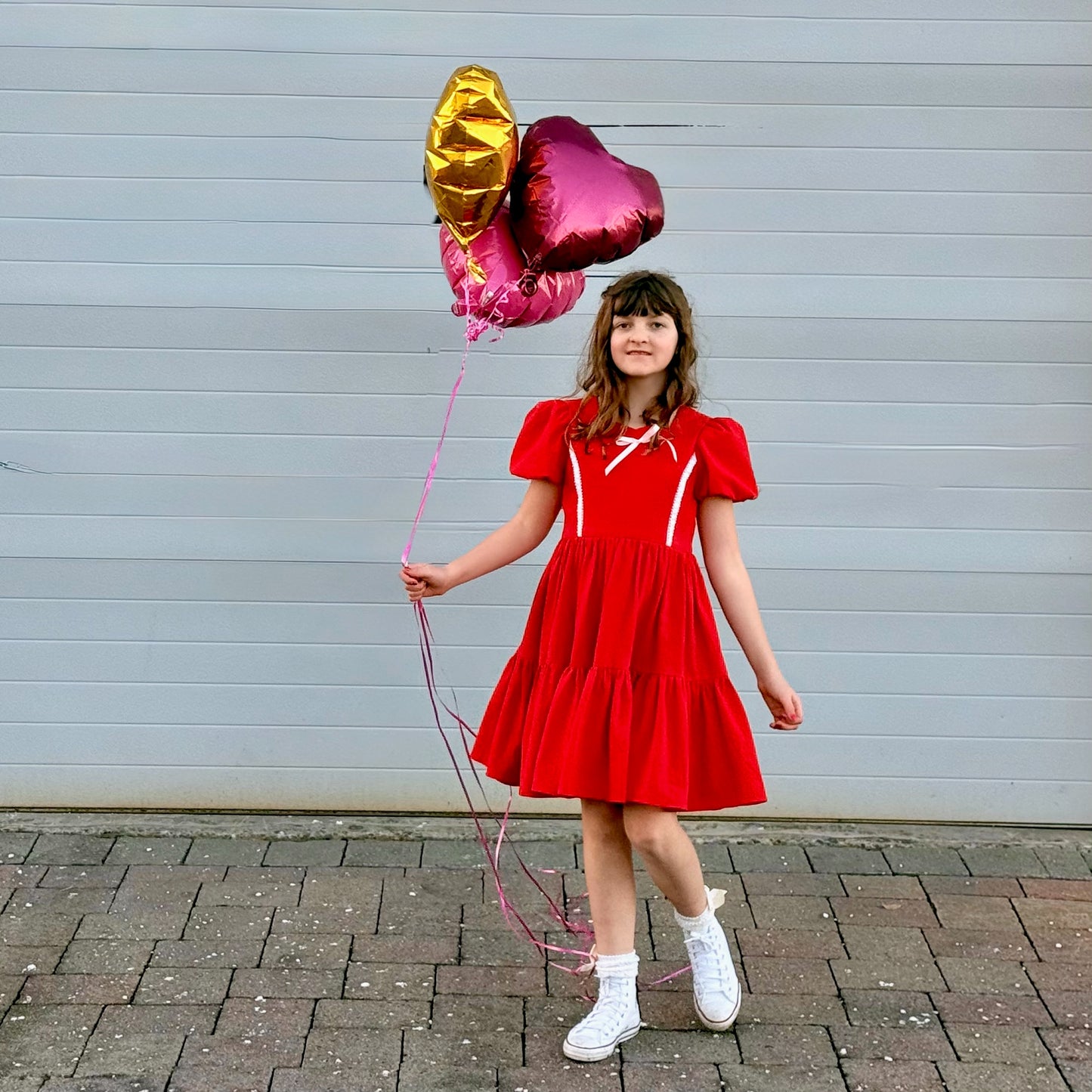 Poppy Dress in Lively Red | RTS