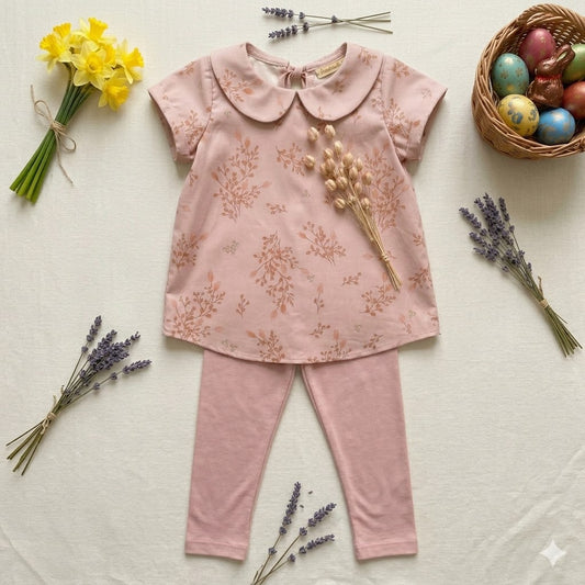 Cotton Amber Classic Blouse- Blush Floral Print