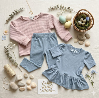 Quilted Boxy Sweater, in rose cloud