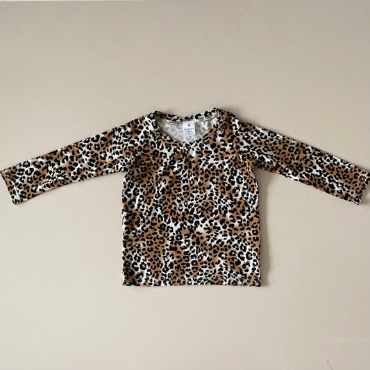 Essential T-shirt, in bamboo warm leopard print