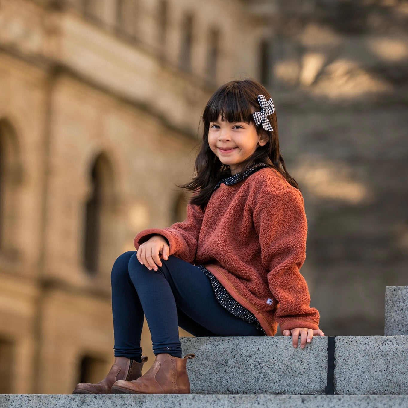 Sherpa sweater, in rosewood