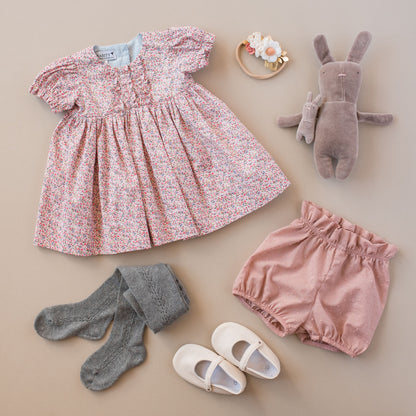 Pipa Dress , In Rose Cotton Ditzy Floral| RTS